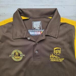 NASCAR UPS Trackside Services Polo Shirt - Men's XXL Brown